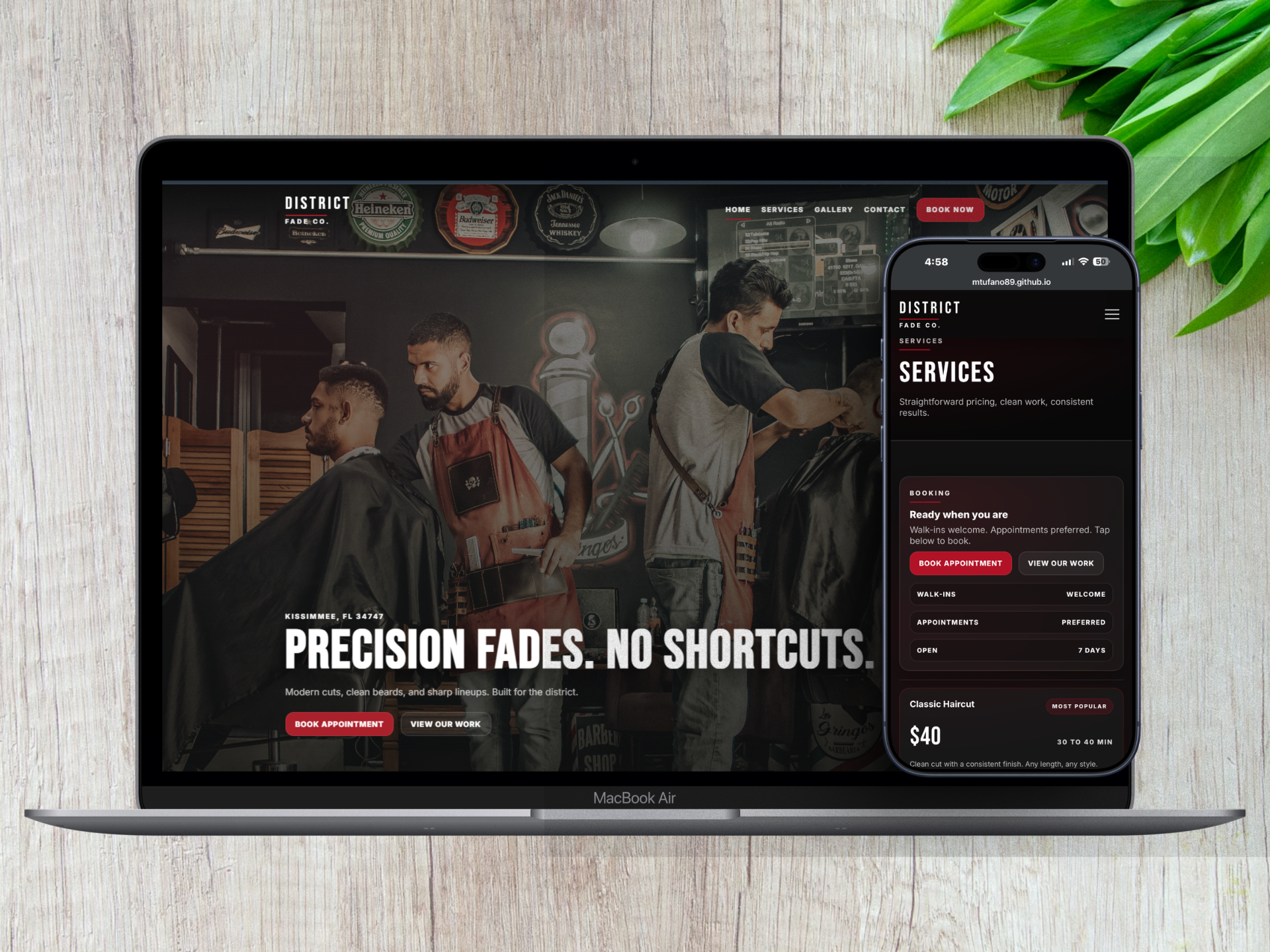 District Fade Co. mockup