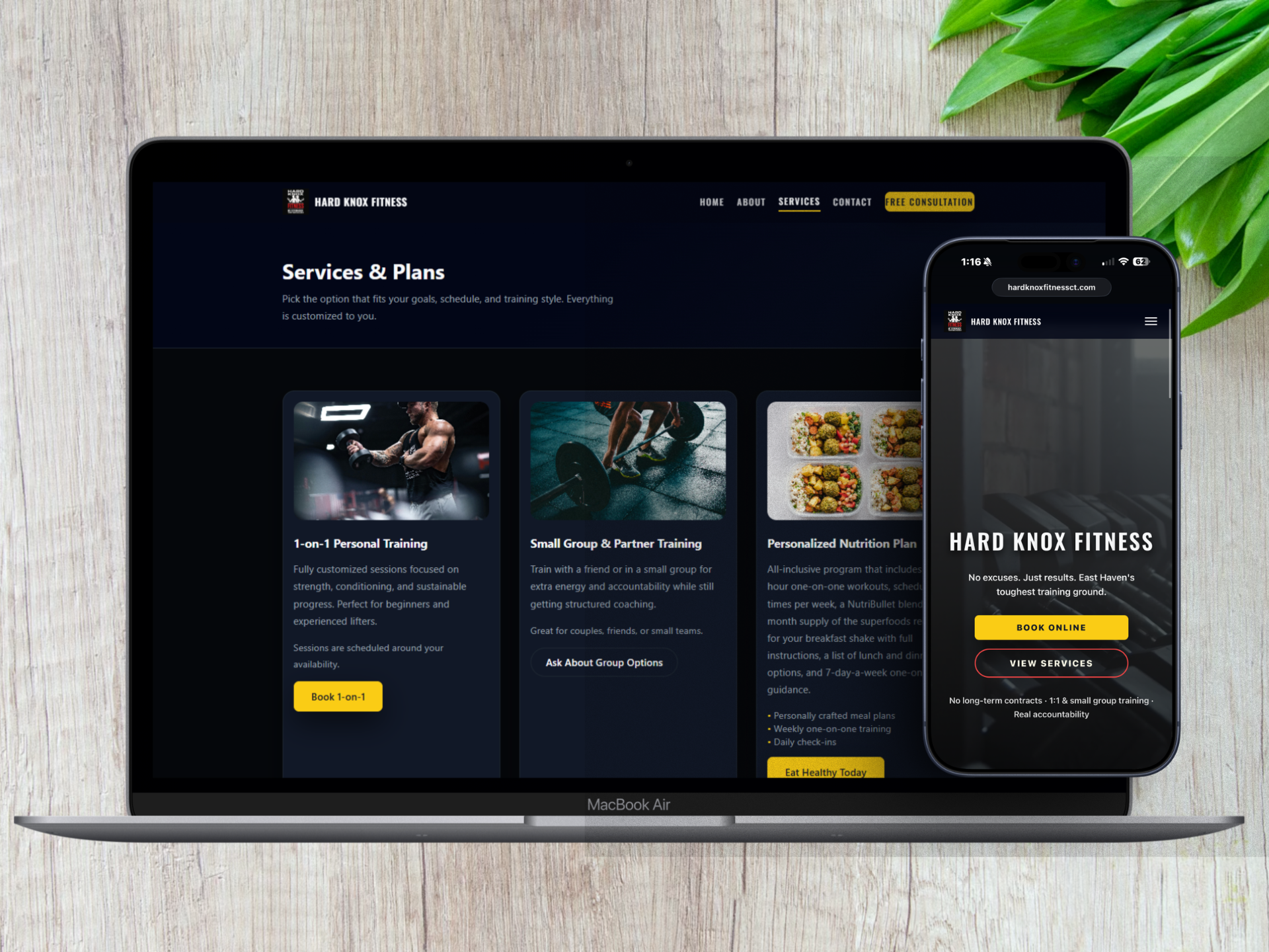 Hard Knox Fitness mockup